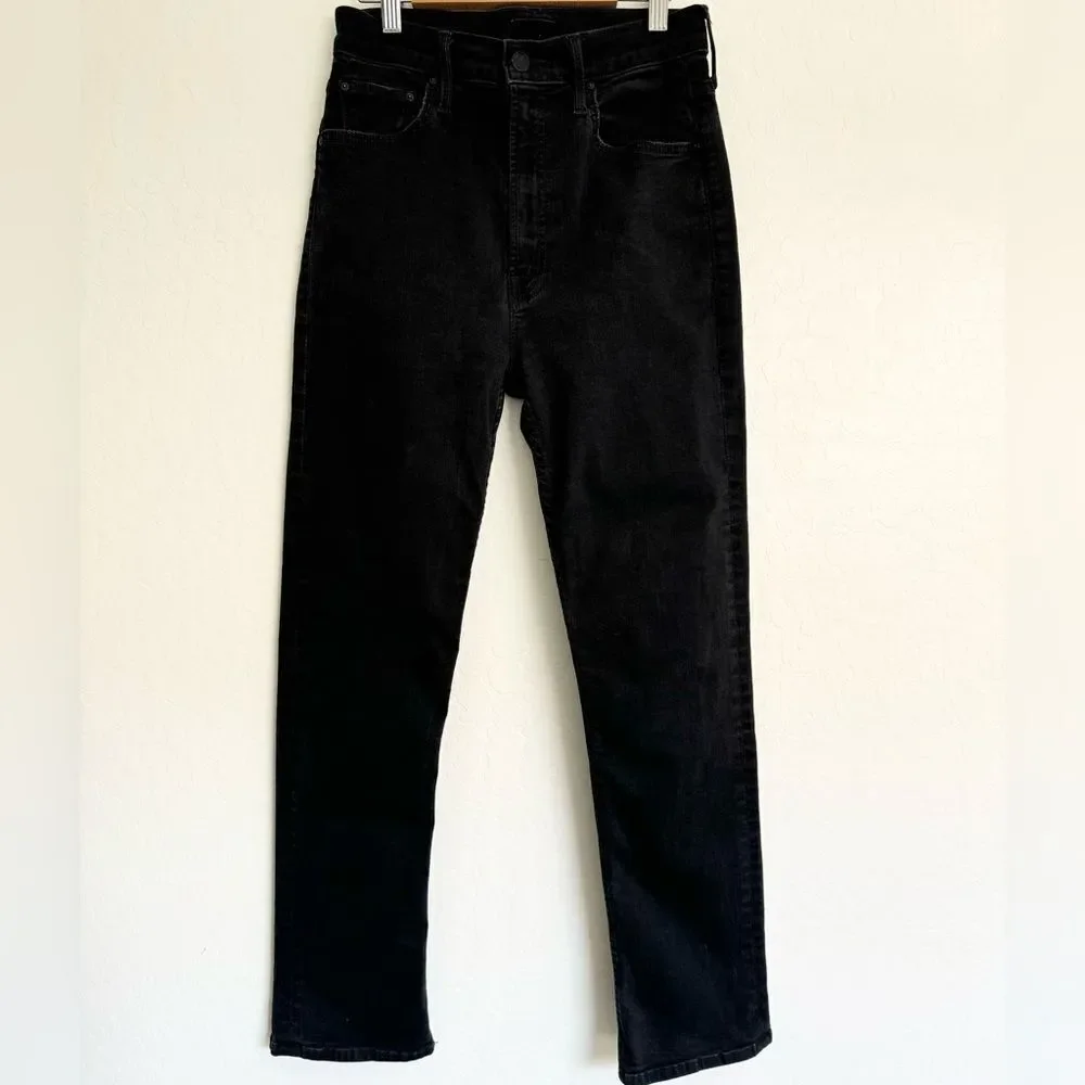 Mother High Wasted Rider Ankle Jeans 26 Not Guilty Black Stretch Denim - Picture 2 of 13
